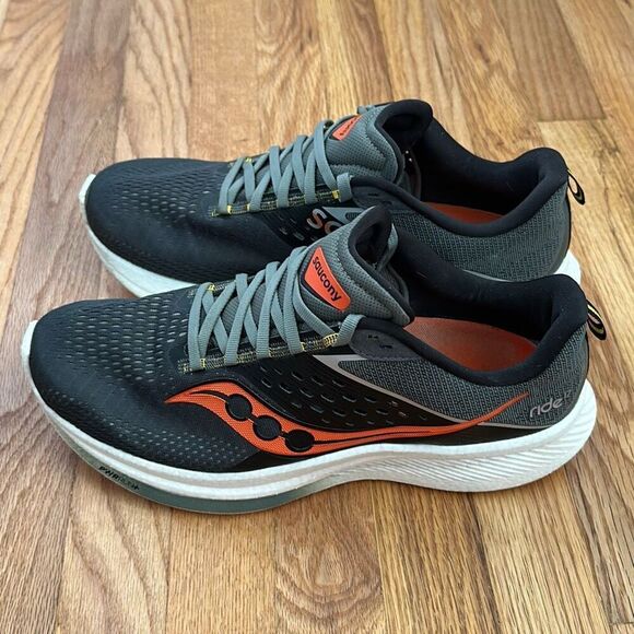 Saucony Ride 17 Shadow Pepper Men’s Size 12 W - Picture 4 of 10